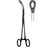 Sklar Sklar Black Laser Surgery Grasping Forceps Laufe 7-3/4 Inch Premium OR Grade Coated Stainless Steel NonSterile Ratchet Lock Finger Ring Handle Curved Serrated Fenestrated Tips - 90-2345