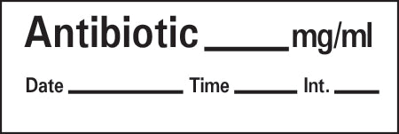 Barkley - Drug Label Anesthesia Label Tape _Reglan_mg/mL Date_Time_Int_ White 1/2 X 1-1/2 Inch - AN-65