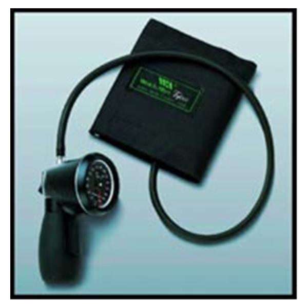 Welch-Allyn Sphygmomanometer Aneroid Durashock Gold Series 12 Lg Adlt Arm Dl Dspl Gry/Blk Ea - 5098-28
