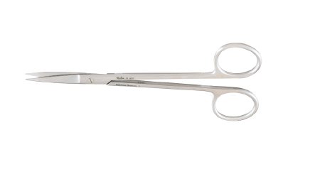 Miltex - Ear / Nasal Scissors Joseph 5-3/4 Inch Length OR Grade German Stainless Steel NonSterile Finger Ring Handle Straight Blade Sharp Tip / Sharp Tip - 21-630