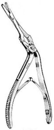 Miltex - Septum Forceps Jansen-Middleton 7-1/2 Inch Length OR Grade German Stainless Steel NonSterile NonLocking Spring Handle Angled Round Cup Tip - 20-554