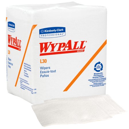 Kimberly Clark WypAll L30 Task Wipe Light Duty White NonSterile Double Re-Creped 12 X 12-1/2 Inch Disposable - 5812