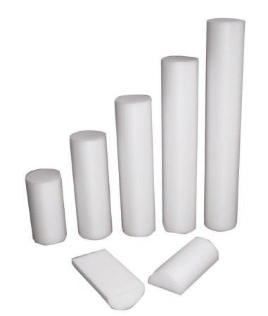 CanDo - Round Therapy Foam Roller White Polyethylene Foam 4 X 36 Inch - 30-2102
