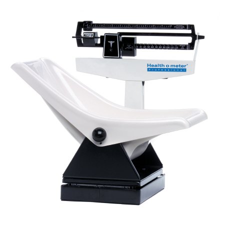 Health O Meter - Pediatric Scale Balance Beam Display 130 lbs./ 65 kg Capacity Black/ White Analog - 1524KL