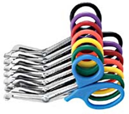 Miltex - Utility Scissors Universal 7-1/2 Inch Length OR Grade German Stainless Steel / Plastic NonSterile Finger Ring Handle Angled Blade Blunt Tip / Blunt Tip - 5-1030