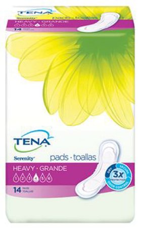 TENA Serenity - Bladder Control Pad 13 Inch Length Heavy Absorbency Dry-Fast Core Regular Adult Female Disposable - 10768702542675
