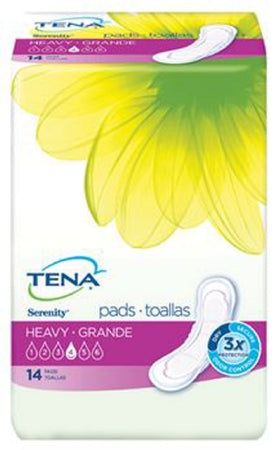 Johnson & Johnson Consumer TENA Serenity Bladder Control Pad 13 Inch Length Heavy Absorbency Dry-Fast Core Regular Female Disposable - 10768702542675
