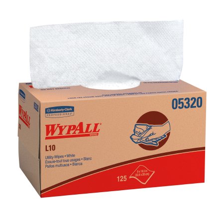WypAll L10 - Task Wipe Light Duty White NonSterile 1 Ply Tissue 9 X 10-1/4 Inch Disposable - 05320