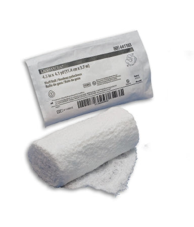 Cardinal Dermacea Fluff Bandage Roll Gauze 6-Ply 4-1/2 Inch X 4-1/10 Yard Roll Shape Sterile - 2270-