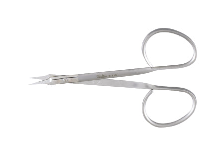 Miltex Miltex Stitch Scissors 3-7/8 Inch Length OR Grade Stainless Steel (German) NonSterile Ribbon Style Finger Ring Handle Curved Blade Sharp/Sharp - 9-116