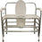 Convaquip Industries ConvaQuip Bariatric Commode Chair Fixed Arm Aluminum Frame Back Bar 21 Inch Height - 736