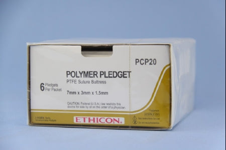 J & J Healthcare Systems Cardiovascular Pledget Firm, 7 Inch X 3 Inch X 1.5 Inch mm, - PCP20