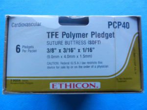 J & J Healthcare Systems - Cardiovascular Pledget Soft, 9.5 Inch X 4.8 Inch X 1.5 Inch mm, Sterile - PCP40