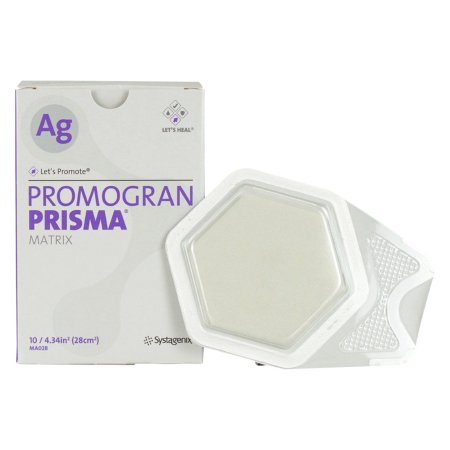 3M Promogran Prisma Matrix - Silver Collagen Dressing 4-3/10 Square Inch Hexagon Sterile - MA028