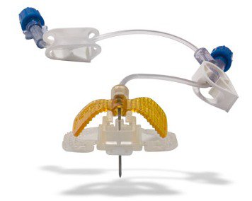 Bard LiftLoc Huber Infusion Set 22 Gauge 1 Inch 8 Inch Tubing Y-Site Injection Port - 662210