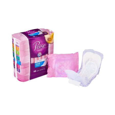 Poise - Bladder Control Pad 12.4 Inch Length Moderate Absorbency Polymer Core Regular Adult Female Disposable - 19566