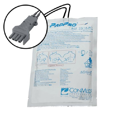 Conmed Electrode Adult, Radiotransparent, 6 X 4.25 Inch Physio Control Medtronic Direct Connect AED - 2001M-PC