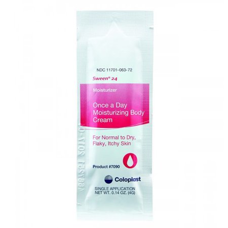 Sween 24 - Hand and Body Moisturizer 4 Gram Individual Packet Unscented Cream CHG Compatible - 7090