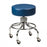 Clinton Industries Chrome Series Exam Stool Backless Screw Height Adjustment 4 Casters Black - 2102-024-3BK