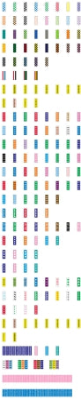 Barkley - Pre-Printed Label Multipurpose Label Purple / White Tape Stripes Patterned 1/4 Inch - T-320-0106