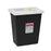 Cardinal SharpSafety RCRA Waste Container 18-3/4 H X 12-3/4 D X 18-1/4 W Inch 12 Gallon Black Base / White Lid Vertical Entry Sliding Lid - 8612RC