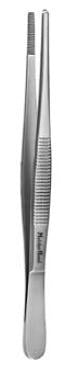 Miltex MeisterHand Dressing Forceps 5-1/2 Inch Surgical Grade Stainless Steel (German) NonSterile NonLocking Thumb Handle Straight Serrated Tips - H6-8