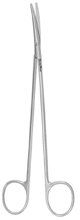 Miltex MeisterHand Dissecting Scissors Metzenbaum 7 Inch Length Surgical Grade Stainless Steel NonSterile Finger Ring Handle Curved Blunt/Blunt - H5-182