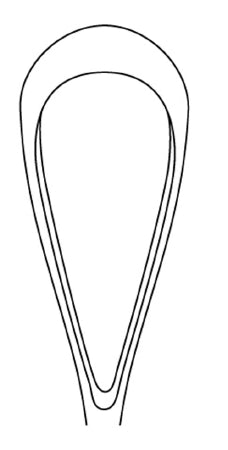 MeisterHand - Uterine Curette Sims 11 Inch Length Hollow Handle with Grooves Size 1 Tip Sharp Teardrop Loop Tip - MH30-1205-1