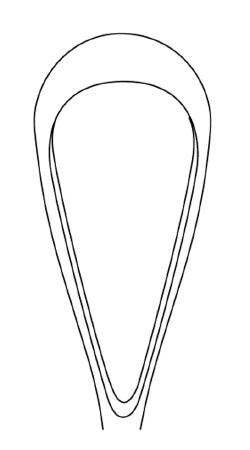 MeisterHand - Uterine Curette Sims 11 Inch Length Hollow Handle with Grooves Size 3 Tip Sharp Teardrop Loop Tip - MH30-1205-3