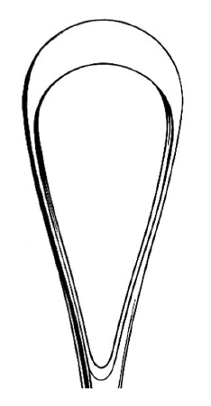 Miltex MeisterHand Uterine Curette Sims 11 Inch Length Single-ended Hollow Handle with Grooves Size 5 Tip Sharp Teardrop Loop Tip - H30-1205-5
