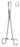 MeisterHand - Uterine Vulsellum Forceps Jacobs 8-1/2 Inch Length Surgical Grade German Stainless Steel NonSterile Ratchet Lock Finger Ring Handle Straight Serrated Jaws with 2 X 2 Teeth - MH30-1025