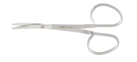 Miltex - Strabismus Scissors 4-1/4 Inch Length OR Grade German Stainless Steel NonSterile Ribbon Style Finger Ring Handle Straight Blade Blunt Tip / Blunt Tip - 18-1454