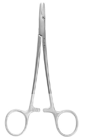 Miltex MeisterHand Needle Holder 7 Inch Serrated Jaws Finger Ring Handle - H8-46TC