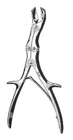 Integra Lifesciences - Bone Cutting Forceps Stille-Horsley 10-1/2 Inch Length Surgical Grade Stainless Steel NonSterile NonLocking Spring Handle Angled Cutting Tip - 25-396