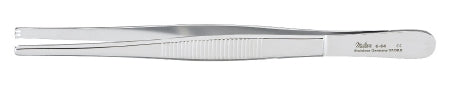 Miltex Tissue Forceps 5-1/2 Inch Surgical Grade Stainless Steel NonSterile NonLocking Thumb Handle Straight Serrated Tips w/1 X 2 Teeth - 6-44XL