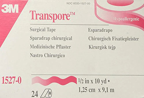 3M Transpore - Medical Tape Microporous Plastic 1/2 Inch X 10 Yard Transparent NonSterile - T105441