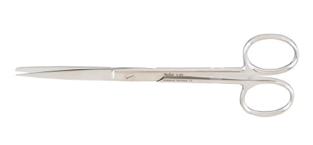 Miltex - Operating Scissors 5-1/2 Inch Length OR Grade German Stainless Steel NonSterile Finger Ring Handle Straight Blade Sharp Tip / Blunt Tip - 5-82