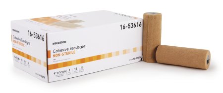 McKesson McKesson Cohesive Bandage 6 Inch X 5 Yard Standard Compression Self-adherent Closure Tan NonSterile - 16-3606