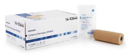 McKesson McKesson Cohesive Bandage 6 Inch X 5 Yard Standard Compression Self-adherent Closure Tan Sterile - 16-53646