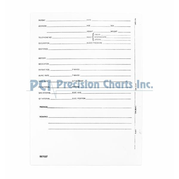 Precision Charts Mount Electrocardio Burdick Ek-10 100/Box - 7037
