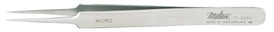 Miltex - Splinter Forceps Swiss-Jeweler 4-3/8 Inch Length Surgical Grade NonMagnetic Stainless Steel NonSterile NonLocking Thumb Handle Straight Micro Fine Tips - 17-305X