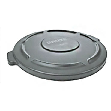Saalfeld Redistribution Rubbermaid Trash Can Lid Strong, Snap-On Lid for Secure, Stable Stacking, Gray - FG263100GRAY