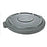 Saalfeld Redistribution Rubbermaid Trash Can Lid Strong, Snap-On Lid for Secure, Stable Stacking, Gray - FG263100GRAY