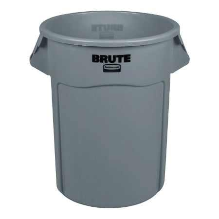 Rubbermaid Brute - Trash Can 55 gal. Round Gray Plastic Open Top - FG265500GRAY