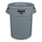 Rubbermaid Brute - Trash Can 55 gal. Round Gray Plastic Open Top - FG265500GRAY