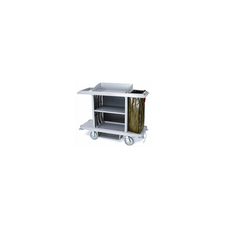 Saalfeld Redistribution Rubbermaid Housekeeping Cart Comercial Grade Molded Plastic 1 Shelf 22 W X 60 L X 50 H Inch - FG618900PLAT