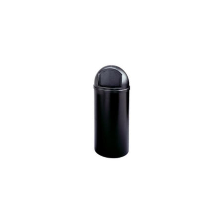 Saalfeld Redistribution Marshal Classic Trash Can 15 gal. Round Brown Thermoset Polyester Push Open - FG816088BRN
