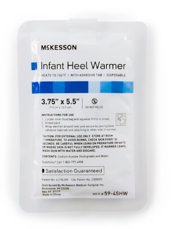 McKesson McKesson Infant Heel Warmer Instant Chemical Activation Heel 3-3/4 X 5-1/2 Inch - 59-45HW