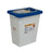Cardinal PharmaSafety Pharmaceutical Waste Container Nestable 17-3/4 H X 11 W X 15-1/2 D Inch 8 Gallon White Base / Blue Lid Vertical Entry Sliding Lid - 8851