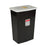 Cardinal SharpSafety RCRA Waste Container 26 H X 12-3/4 D X 18-1/4 W Inch 18 Gallon Black Base / White Lid Vertical Entry Sliding Lid - 8618RC